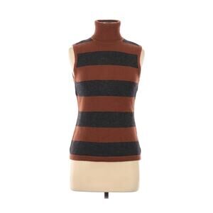 Carlisle Medium Wool-Cashmere Sleeveless Turtleneck Sweater - Neutral Chic